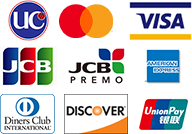 UC Mastercard VISA JCB JCBPREMO AmericanExpress DinersClub DISCOVER UnionPay銀聯